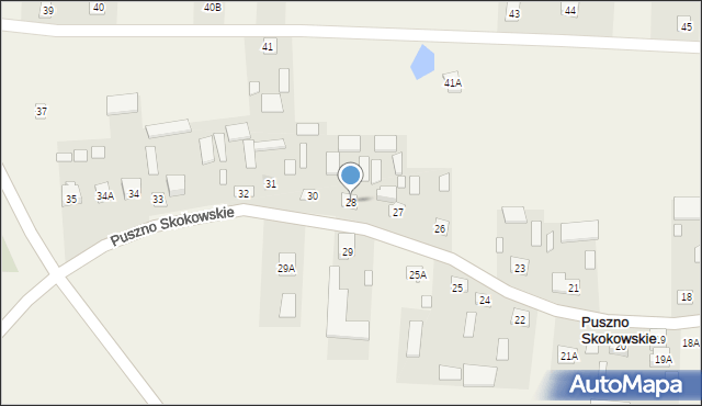 Puszno Skokowskie, Puszno Skokowskie, 28, mapa Puszno Skokowskie