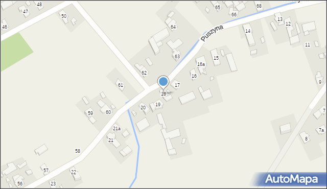 Puszyna, Puszyna, 18, mapa Puszyna