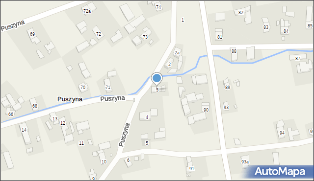 Puszyna, Puszyna, 3, mapa Puszyna