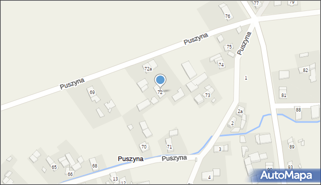 Puszyna, Puszyna, 72, mapa Puszyna