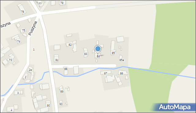 Puszyna, Puszyna, 84, mapa Puszyna