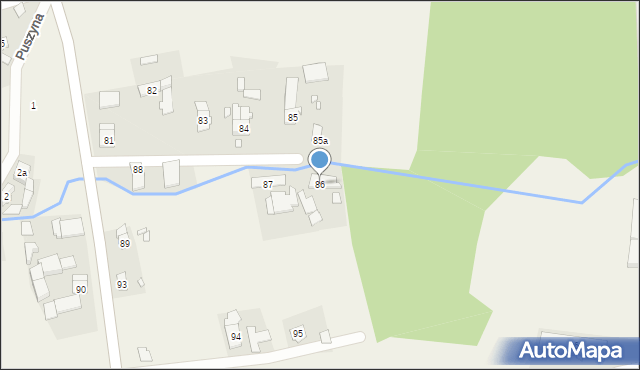 Puszyna, Puszyna, 86, mapa Puszyna