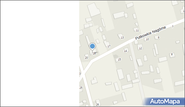 Putkowice Nadolne, Putkowice Nadolne, 18a, mapa Putkowice Nadolne