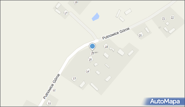 Putnowice Górne, Putnowice Górne, 15, mapa Putnowice Górne