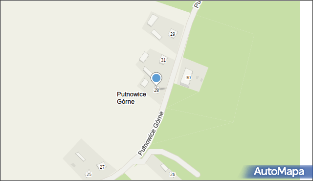 Putnowice Górne, Putnowice Górne, 28, mapa Putnowice Górne