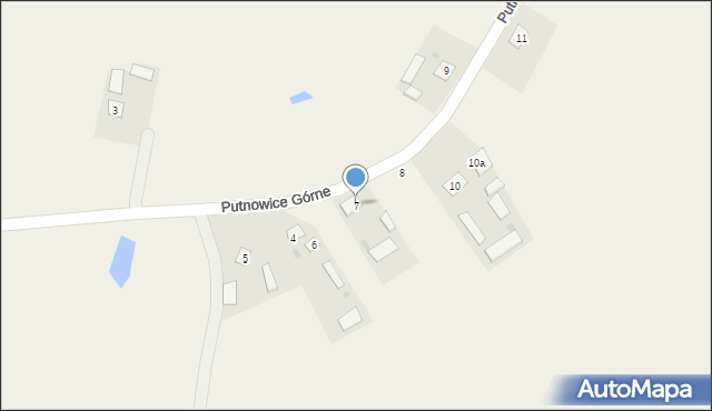 Putnowice Górne, Putnowice Górne, 7, mapa Putnowice Górne