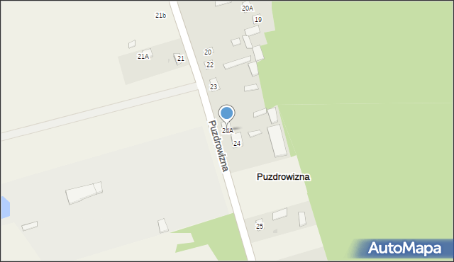 Puzdrowizna, Puzdrowizna, 24A, mapa Puzdrowizna