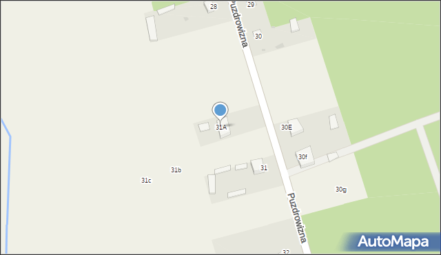 Puzdrowizna, Puzdrowizna, 31A, mapa Puzdrowizna