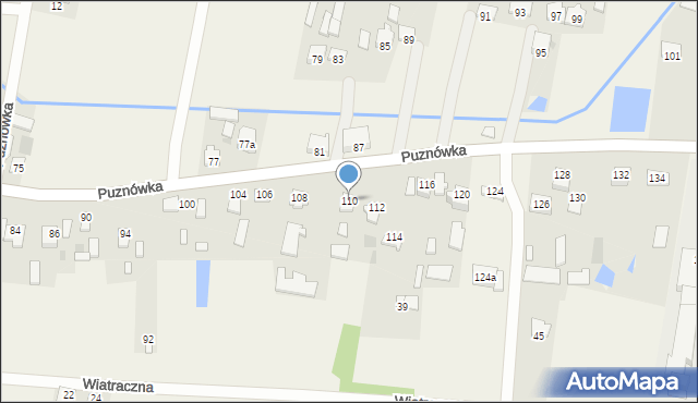 Puznówka, Puznówka, 110, mapa Puznówka