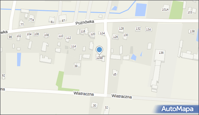 Puznówka, Puznówka, 124a, mapa Puznówka