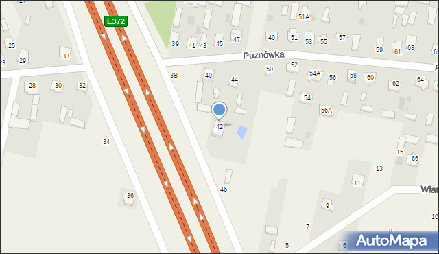Puznówka, Puznówka, 42, mapa Puznówka