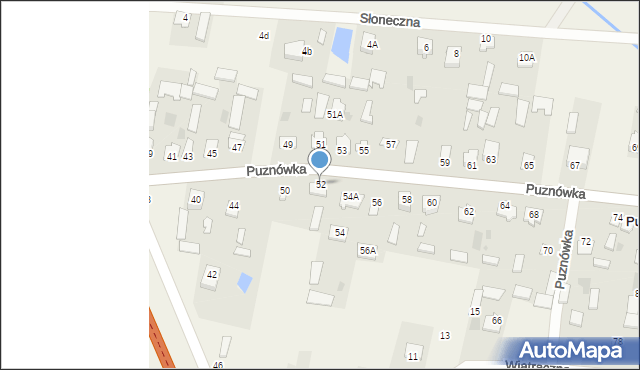 Puznówka, Puznówka, 52, mapa Puznówka
