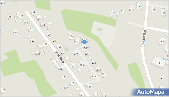 Radlin, Puszkina Aleksandra, 12G, mapa Radlin