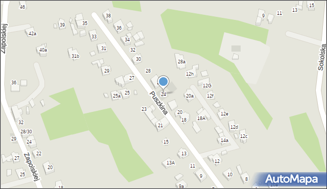 Radlin, Puszkina Aleksandra, 24, mapa Radlin