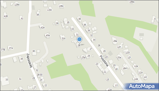 Radlin, Puszkina Aleksandra, 29A, mapa Radlin