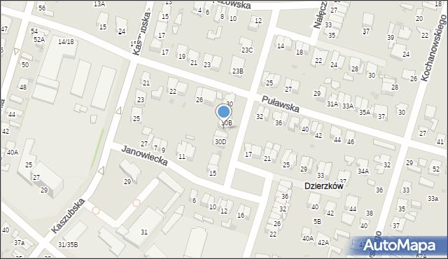 Radom, Puławska, 30C, mapa Radomia