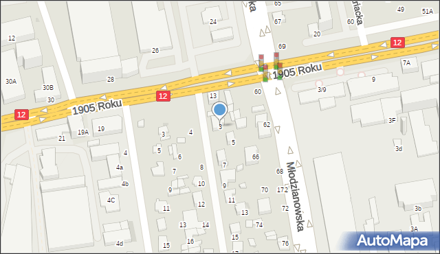 Radom, Pucka, 3, mapa Radomia