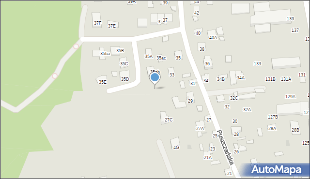 Radom, Puszczańska, 31a, mapa Radomia