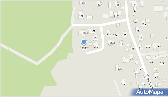 Radom, Puszczańska, 35E, mapa Radomia