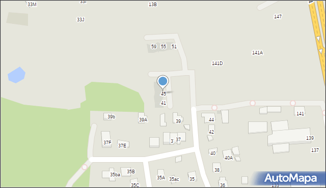 Radom, Puszczańska, 45, mapa Radomia