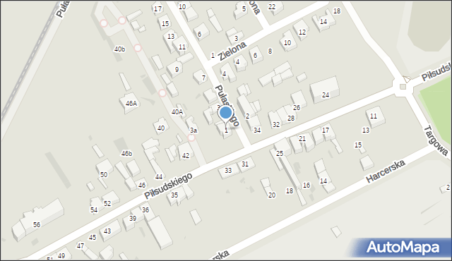 Radomsko, Pułaskiego, 1, mapa Radomsko