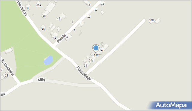 Ruda Śląska, Pułaskiego Kazimierza, gen., 34f, mapa Rudy Śląskiej