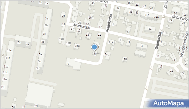 Rybnik, Pułaskiego Kazimierza, gen., 8, mapa Rybnika