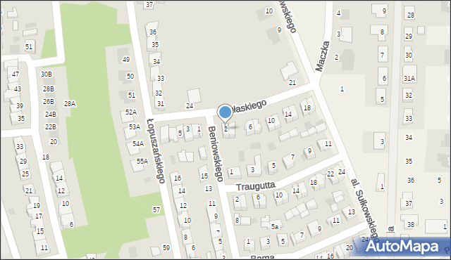 Rydzyna, Pułaskiego Kazimierza, gen., 2, mapa Rydzyna