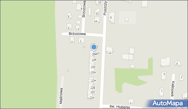 Rzepin, Puszczy Rzepińskiej, 20H, mapa Rzepin
