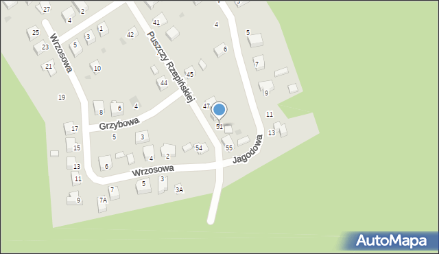 Rzepin, Puszczy Rzepińskiej, 51, mapa Rzepin