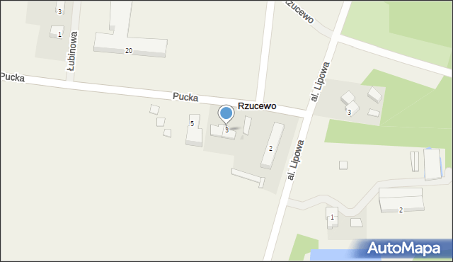 Rzucewo, Pucka, 3, mapa Rzucewo