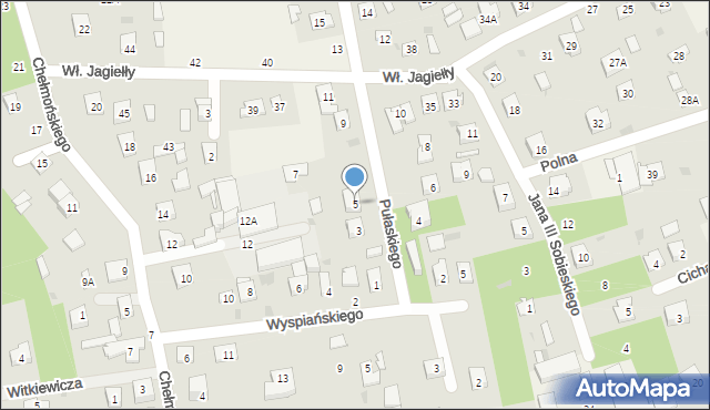 Sade Budy, Pułaskiego Kazimierza, gen., 5, mapa Sade Budy