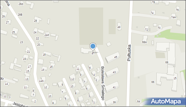 Serock, Pułtuska, 47, mapa Serock