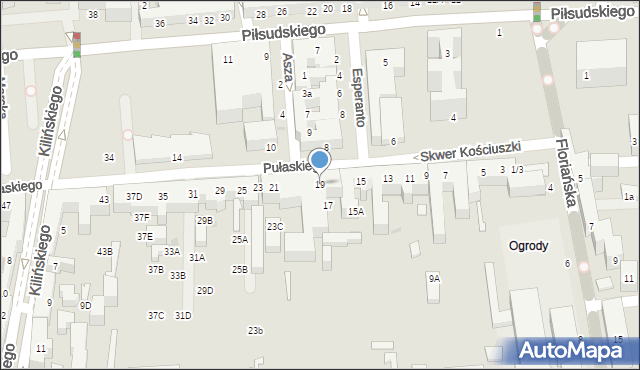 Siedlce, Pułaskiego Kazimierza, gen., 19, mapa Siedlce