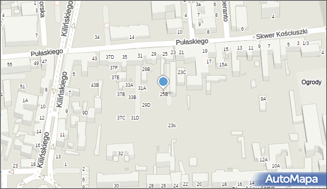 Siedlce, Pułaskiego Kazimierza, gen., 25B, mapa Siedlce