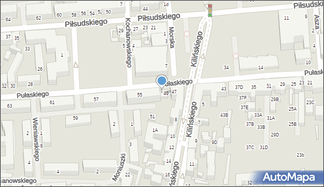 Siedlce, Pułaskiego Kazimierza, gen., 53, mapa Siedlce