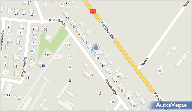 Sierpc, Pułaskiego Kazimierza, gen., 36, mapa Sierpc