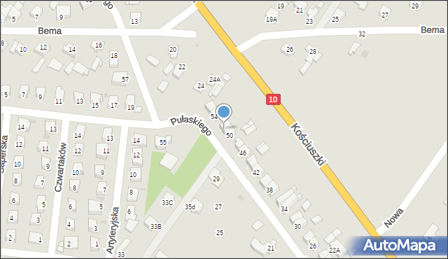Sierpc, Pułaskiego Kazimierza, gen., 52, mapa Sierpc