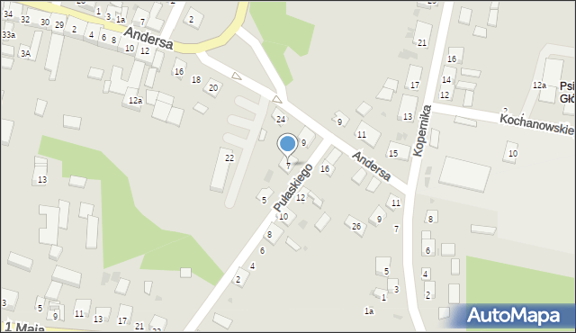 Skalbmierz, Pułaskiego Kazimierza, gen., 7, mapa Skalbmierz