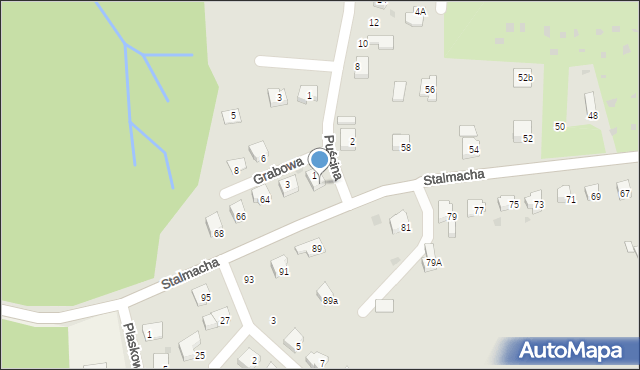 Skoczów, Puścina, 1, mapa Skoczów