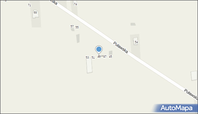 Skowieszyn, Puławska, 49, mapa Skowieszyn