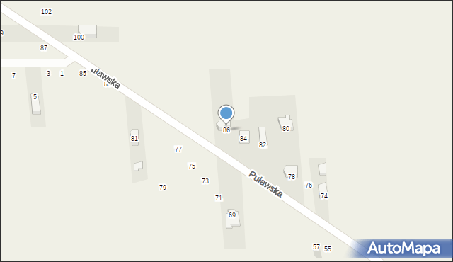 Skowieszyn, Puławska, 86, mapa Skowieszyn