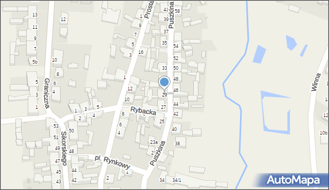 Słońsk, Puszkina Aleksandra, 29, mapa Słońsk