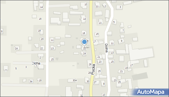 Smolno, Pucka, 22, mapa Smolno