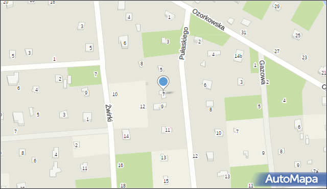 Sokolniki-Las, Pułaskiego, 7, mapa Sokolniki-Las