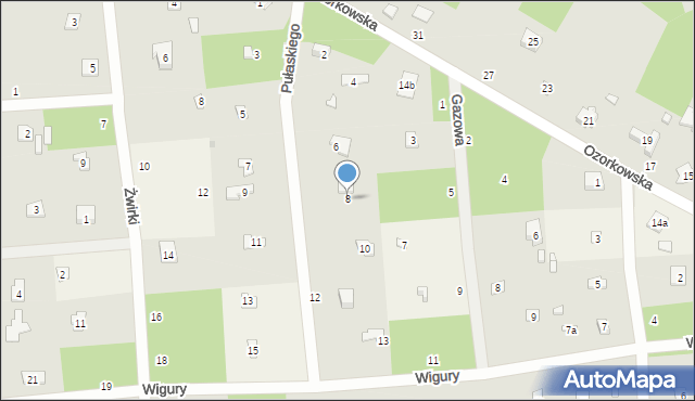 Sokolniki-Las, Pułaskiego, 8, mapa Sokolniki-Las