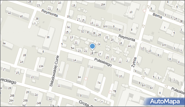 Sosnowiec, Pułaskiego Kazimierza, gen., 19, mapa Sosnowca