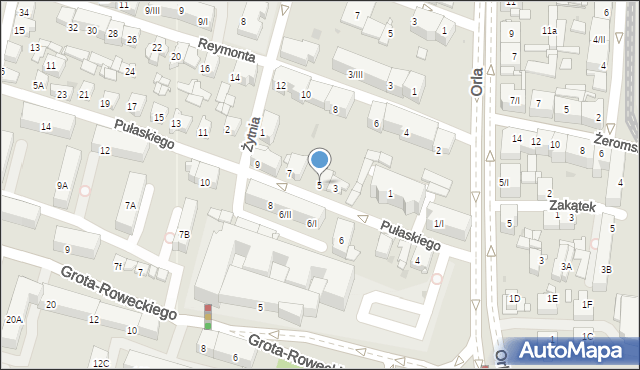 Sosnowiec, Pułaskiego Kazimierza, gen., 5, mapa Sosnowca