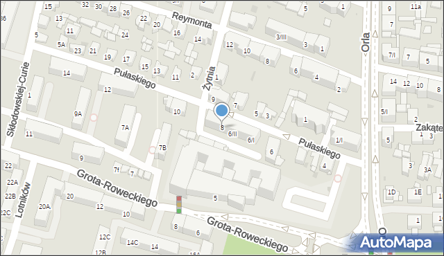 Sosnowiec, Pułaskiego Kazimierza, gen., 8, mapa Sosnowca