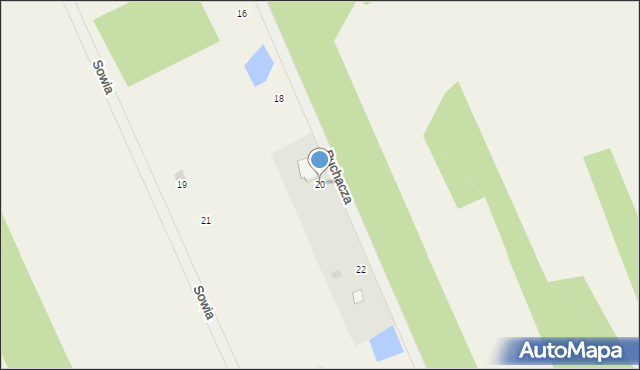 Sowia Wola, Puchacza, 20, mapa Sowia Wola